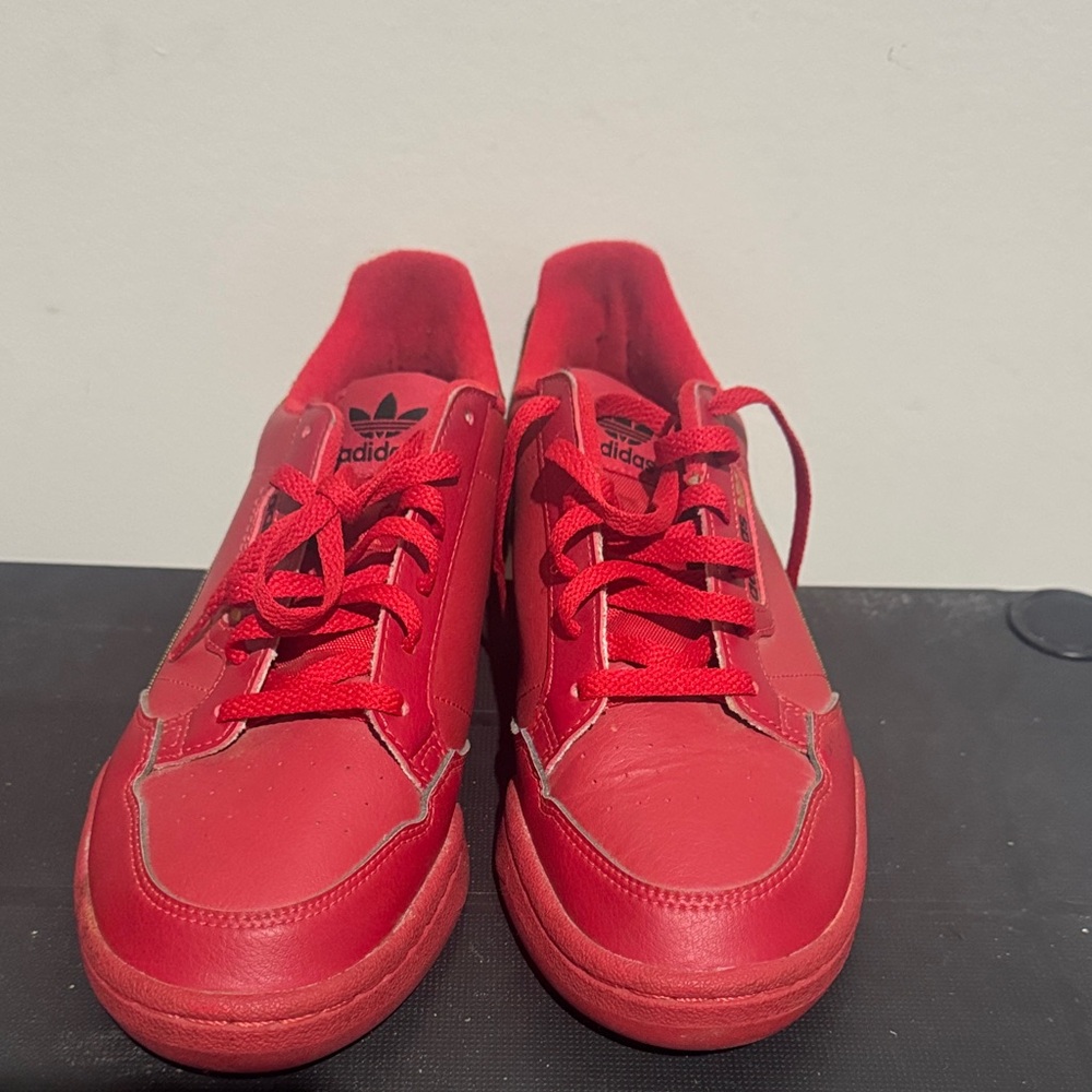 Adidas Bold Red Athletic Shoes